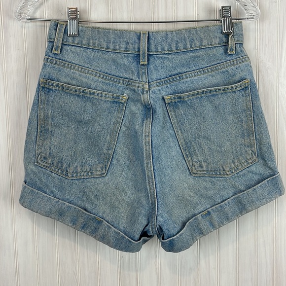 AMERICAN APPAREL HIGH WAISTED RIGID DENIM SHORT 27 - Picture 3 of 4